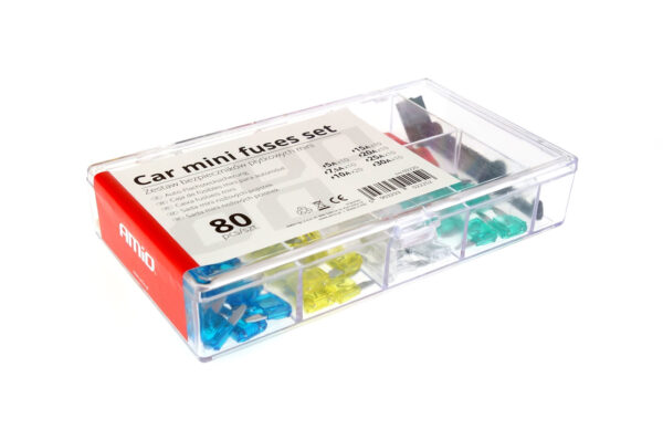 Amio ΑΣΦΑΛΕΙΕΣ MINI 80ΤΕΜ ΔΙΑΦΟΡΕΣ ΣΕ ΚΟΥΤΙ 10x5A/10x7.5A/20x10A/10x15A/10x20A/10x25A/10x30A - Image 3