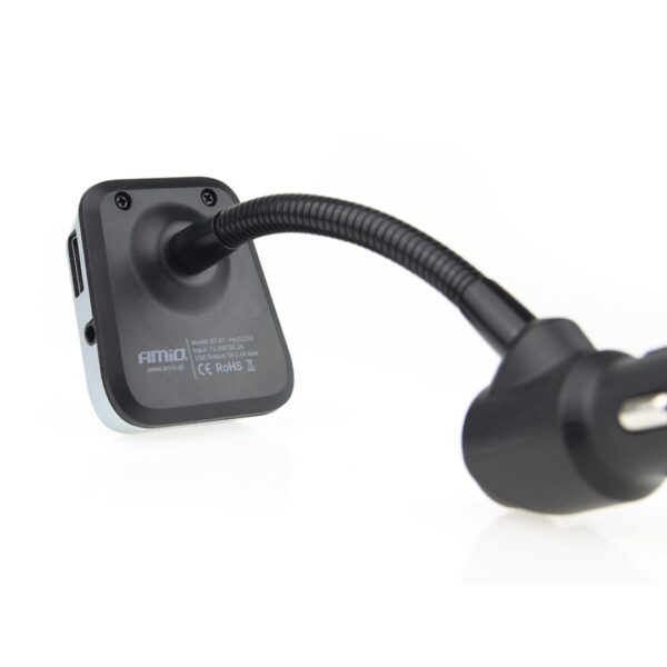 Amio FM TRANSMITTER ΑΝΑΜΕΤΑΔΟΤΗΣ ΑΝΑΠΤΗΡΑ BT-01 12/24V ΜΕ ΦΟΡΤΙΣΤΗ USB 2,4A AMiO - 1 ΤΕΜ. - Image 3