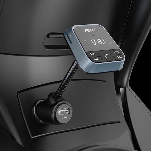 Amio FM TRANSMITTER ΑΝΑΜΕΤΑΔΟΤΗΣ ΑΝΑΠΤΗΡΑ BT-01 12/24V ΜΕ ΦΟΡΤΙΣΤΗ USB 2,4A AMiO - 1 ΤΕΜ. - Image 4
