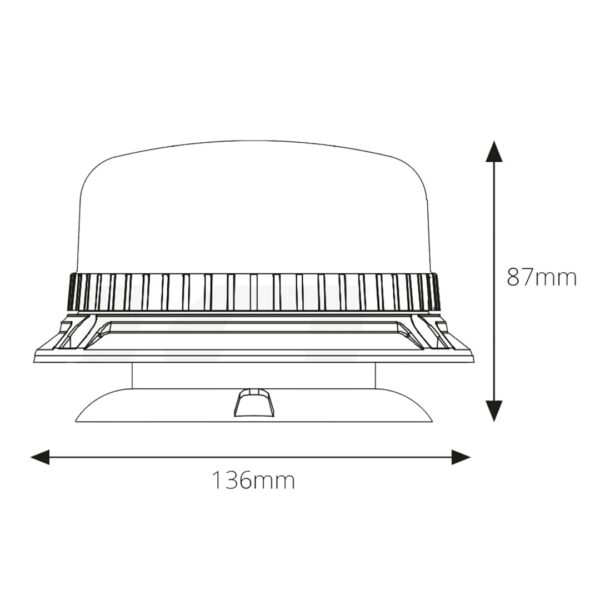 Amio ΦΑΡΟΣ ΜΑΓΝΗΤΙΚΟΣ W03M 12V/24V 36LED ΠΟΡΤΟΚΑΛΙ IP56 136X87mm AMiO - 1 ΤΕΜ. - Image 3