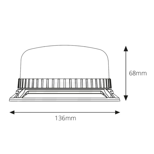 Amio ΦΑΡΟΣ W03B 12V/24V 36LED ΒΙΔΩΤΟΣ (3 ΒΙΔΕΣ) ΠΟΡΤΟΚΑΛΙ IP56 136X68MM AMiO - 1 ΤΕΜ. - Image 4