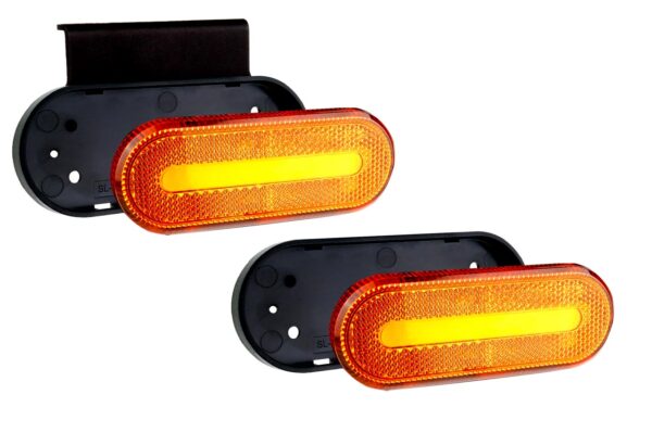 Amio ΦΩΣ ΟΓΚΟΥ ΦΟΡΤΗΓΟΥ LED ΠΟΡΤΟΚΑΛΙ ΟΒΑΛ 10-30V 124x49x22mm ΑΔΙΑΒΡΟΧΟ OM-01-O AMIO 1ΤΕΜ. - Image 2