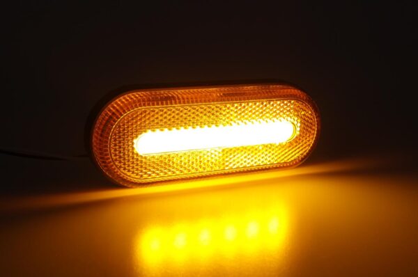 Amio ΦΩΣ ΟΓΚΟΥ ΦΟΡΤΗΓΟΥ LED ΠΟΡΤΟΚΑΛΙ ΟΒΑΛ 10-30V 124x49x22mm ΑΔΙΑΒΡΟΧΟ OM-01-O AMIO 1ΤΕΜ. - Image 3