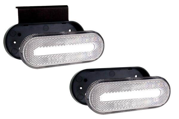 Amio ΦΩΣ ΟΓΚΟΥ ΦΟΡΤΗΓΟΥ LED ΛΕΥΚΟ ΟΒΑΛ 10-30V 124x49x22mm ΑΔΙΑΒΡΟΧΟ OM-01-W AMIO 1ΤΕΜ. - Image 2