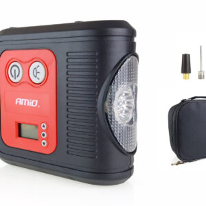Amio ΚΟΜΠΡΕΣΕΡ ΑΕΡΑ ΕΛΑΣΤΙΚΩΝ ΨΗΦΙΑΚΟ 12V 150psi 10bar ΜΕ LED ΦΑΚΟ & ΚΑΛΩΔΙΟ 300cm