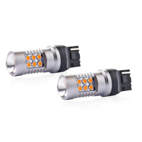 Amio WY21W T20 12/24V 6,2W 800lm LED 24xSMD3030 CAN-BUS ΚΙΤΡΙΝΟ 18x56mm 2ΤΕΜ.