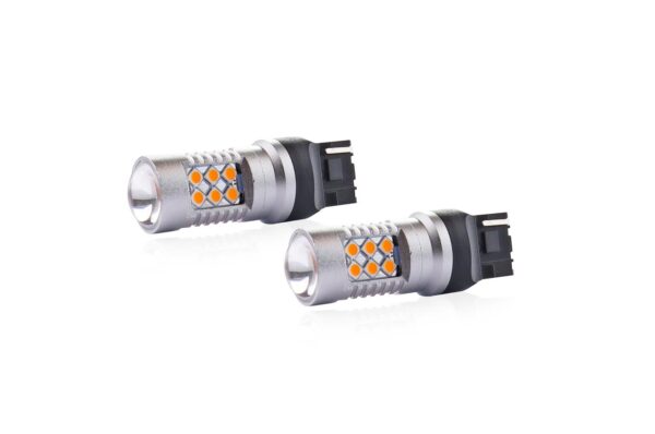 Amio WY21W T20 12/24V 6,2W 800lm LED 24xSMD3030 CAN-BUS ΚΙΤΡΙΝΟ 18x56mm 2ΤΕΜ.