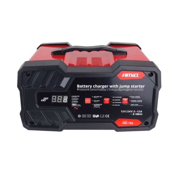 Amio ΕΚΚΙΝΗΤΗΣ/ΦΟΡΤΙΣΤΗΣ ΜΠΑΤΑΡΙΑΣ 12/24V 12A (75Α START ENGINE) ΜΕ TESTER ΚΑΙ ΠΡΟΣΤΑΣΙΑ ΥΠΕΡΦΟΡΤΩΣΗΣ  AMiO – 1 ΤΕΜ. - Image 3
