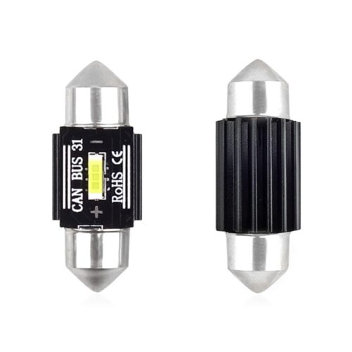 Amio ΛΑΜΠΑΚΙΑ ΠΛΑΦΟΝΙΕΡΑΣ 31mm 12/24V 3,1W 5600K 1LED ULTRA BRIGHT CAN-BUS FESTOON (ΛΕΥΚΟ) AMiO – 2 ΤΕΜ.