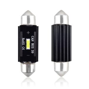 Amio ΛΑΜΠΑΚΙΑ ΠΛΑΦΟΝΙΕΡΑΣ 39mm 12/24V 3,1W 5600K 1LED ULTRA BRIGHT CAN-BUS FESTOON (ΛΕΥΚΟ) AMiO - 2 ΤΕΜ.