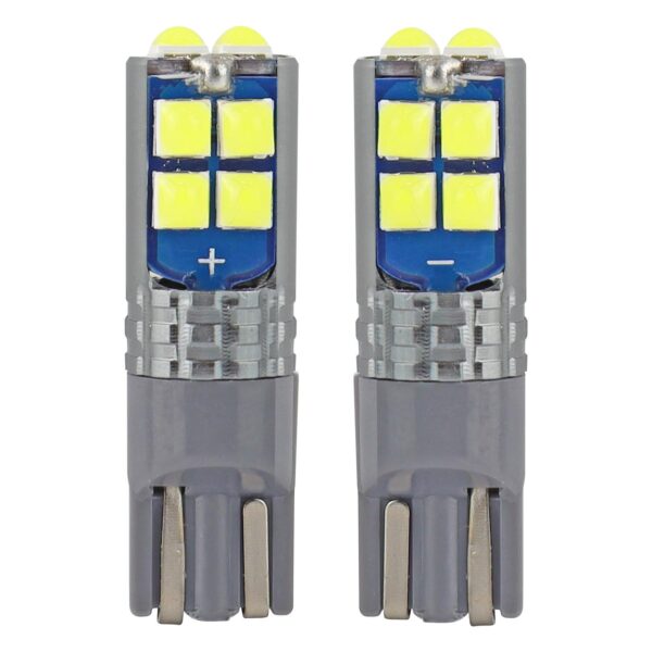 Amio T10 W5W 12V W2,1x9,5d ΛΕΥΚΟ 10SMDx3030 (ΚΑΡΦΩΤΟ - CAN-BUS) 2ΤΕΜ.