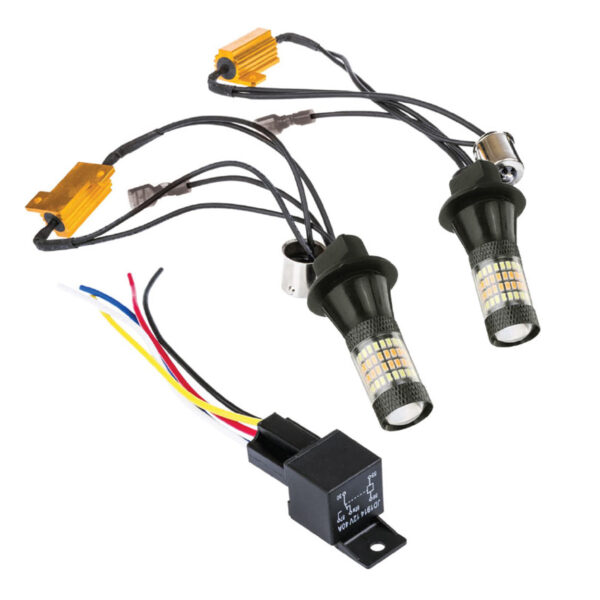 Amio PY21W 12V BAU15s DRL 2 ΣΕ 1 ΛΕΥΚΟ/ΠΟΡΤΟΚΑΛΙ CAN-BUS 2x96 SMD 3014 2ΤΕΜ. - Image 3