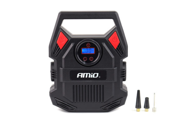 Amio ΚΟΜΠΡΕΣΕΡ ΑΕΡΑ 12V 10bar/150psi ΜΕ 3 ΑΝΤΑΠΤΟΡΕΣ ΚΑΙ ΨΗΦΙΑΚΗ ΕΝΔΕΙΞΗ ACOMP-17 AMIO - Image 2