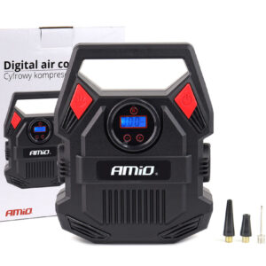 Amio ΚΟΜΠΡΕΣΕΡ ΑΕΡΑ 12V 10bar/150psi ΜΕ 3 ΑΝΤΑΠΤΟΡΕΣ ΚΑΙ ΨΗΦΙΑΚΗ ΕΝΔΕΙΞΗ ACOMP-17 AMIO