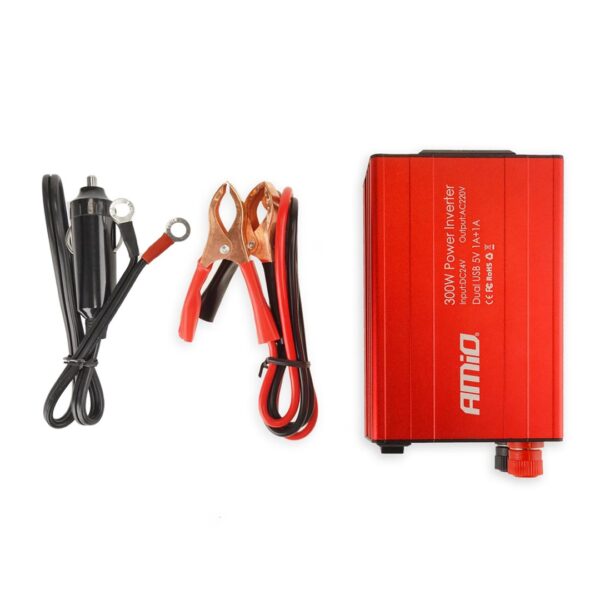 Amio INVERTER 24-230V max300W-peak600W ME 2 USB AMiO – 1 ΤΕΜ. - Image 4