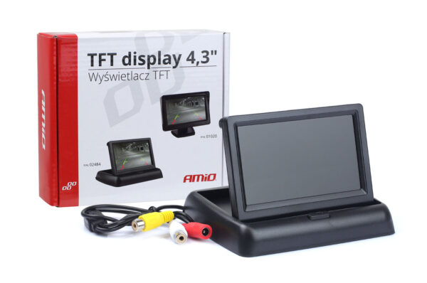 Amio ΟΘΟΝΗ TFT LCD ΑΝΑΔΙΠΛΟΥΜΕΝΗ ΑΥΤΟΚΙΝΗΤΟΥ 4,3" - 12V