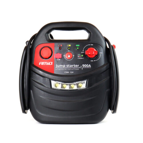 Amio ΕΚΚΙΝΗΤΗΣ ΜΠΑΤΑΡΙΑΣ STARTER 4 ΣΕ 1 17Ah 12V DC 300A (700A max) 250PSI ΜΕ ΚΟΜΠΡΕΣΕΡ ΑΕΡΑ / ΜΑΝΟΜΕΤΡΟ / 3 LED / 2 ΠΡΙΖΕΣ 12V / 1 ΘΥΡΑ USB 5V 2,1A SENA ΓΙΑ ΒΕΝΖΙΝΗ ΚΑΙ DIESEL AMiO – 1 ΤΕΜ.