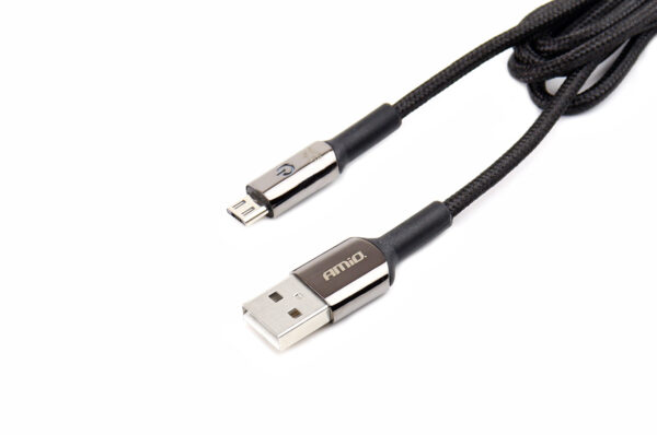 Amio ΚΑΛΩΔΙΟ ΦΟΡΤΙΣΗΣ ΚΑΙ ΣΥΓΧΡΟΝΙΣΜΟΥ FAST CHARGE (ΤΑΧΕΙΑΣ ΦΟΡΤΙΣΗΣ) USB ΓΙΑ MICRO USB 100cm FullLINK UC-11 AMIO - Image 2
