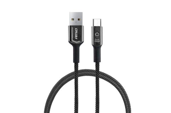 Amio ΚΑΛΩΔΙΟ ΦΟΡΤΙΣΗΣ ΚΑΙ ΣΥΓΧΡΟΝΙΣΜΟΥ FAST CHARGE (ΤΑΧΕΙΑΣ ΦΟΡΤΙΣΗΣ) USB ΓΙΑ MICRO USB 100cm FullLINK UC-11 AMIO