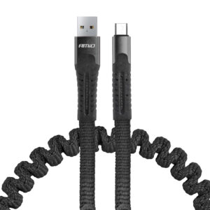 Amio ΚΑΛΩΔΙΟ ΦΟΡΤΙΣΗΣ ΚΑΙ ΣΥΓΧΡΟΝΙΣΜΟΥ ΣΠΙΡΑΛ USB ΓΙΑ MICRO USB 120cm FullLINK UC-12 AMIO