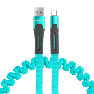 Amio ΚΑΛΩΔΙΟ ΦΟΡΤΙΣΗΣ ΚΑΙ ΣΥΓΧΡΟΝΙΣΜΟΥ ΣΠΙΡΑΛ USB ΓΙΑ USB TYPE C 120cm FullLINK UC-14 AMIO