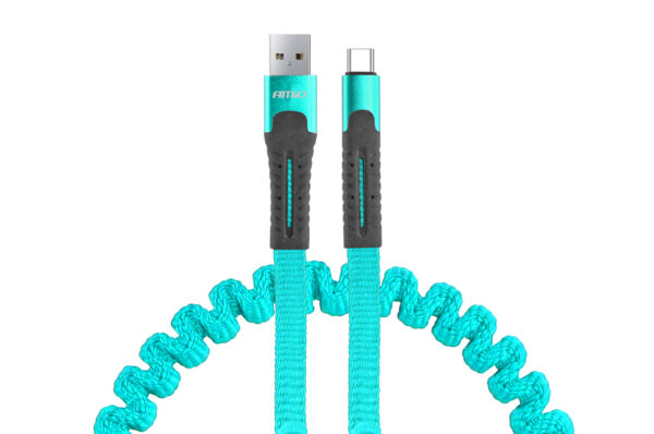 Amio ΚΑΛΩΔΙΟ ΦΟΡΤΙΣΗΣ ΚΑΙ ΣΥΓΧΡΟΝΙΣΜΟΥ ΣΠΙΡΑΛ USB ΓΙΑ USB TYPE C 120cm FullLINK UC-14 AMIO