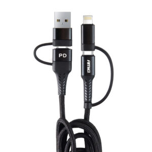 Amio ΚΑΛΩΔΙΟ ΦΟΡΤΙΣΗΣ ΚΑΙ ΣΥΓΧΡΟΝΙΣΜΟΥ USB C/USB C iOs/USB A 100cm FullLINK UC-15 AMIO