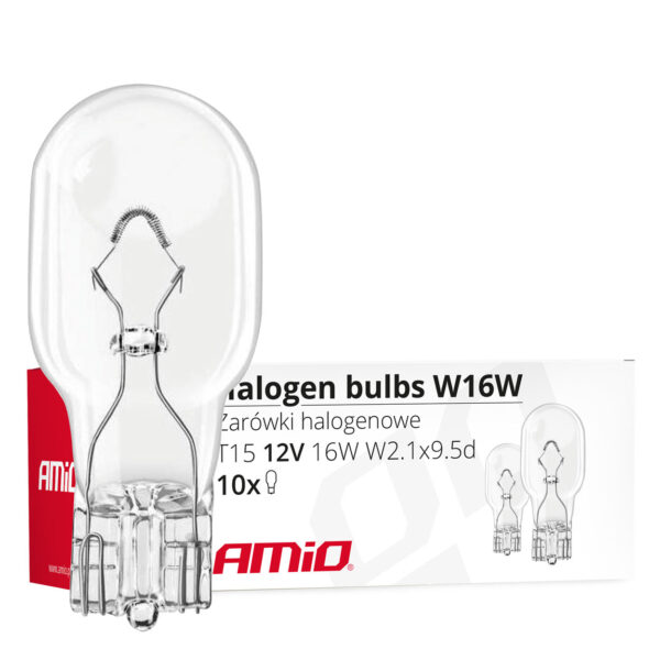 Amio W16W 12V 16W W2,1x9,5d (ΚΑΡΦΩΤΟ ΑΚΑΛΥΚΟ) ΑΛΟΓΟΝΟΥ ΑΜΙΟ - 10ΤΕΜ.