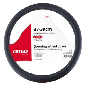 Amio ΚΑΛΥΜΜΑ ΤΙΜΟΝΙΟΥ 37-39CM SWC-27 ΜΑΥΡΟ ΜΕ ΔΙΑΜΑΝΤΑΚΙΑ AMiO - 1 τεμ.