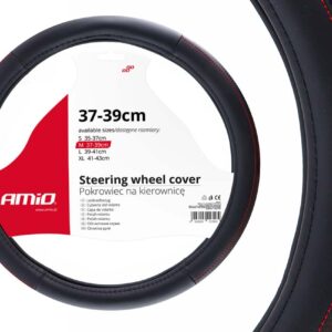 Amio ΚΑΛΥΜΜΑ ΤΙΜΟΝΙΟΥ 37/39CM SWC-28 ΜΑΥΡΟ ΜΕ ΚΟΚΚΙΝΗ ΡΑΦΗ