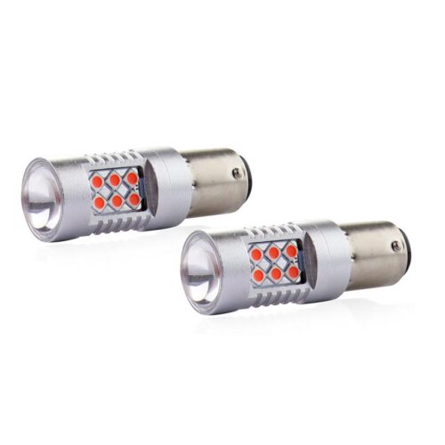 Amio PR21/5W 12/24V 1,3/1,7W 6.000k LED 24xSMD3030 CAN-BUS ΚΟΚΚΙΝΟ 18x56mm 2ΤΕΜ.