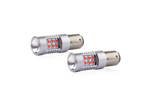 Amio PR21/5W 12/24V 1,3/1,7W 6.000k LED 24xSMD3030 CAN-BUS ΚΟΚΚΙΝΟ 18x56mm 2ΤΕΜ.