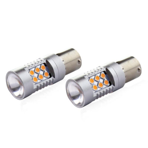 Amio PY21W 12/24V 6.000k 0.54A – 6.48W 800lm LED 24xSMD3030 CAN-BUS ΠΟΡΤΟΚΑΛΙ 18x56mm  AMIO -2 ΤΕΜ.