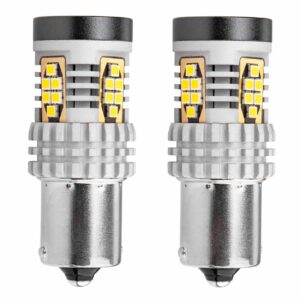 Amio ΛΑΜΠΑΚΙΑ ΜΟΝΟΠΟΛΙΚΑ LED ΛΕΥΚΑ CAN-BUS P21W BA15S 12/24V 24xSMD 3020 ΑMiO - 2 TEM.