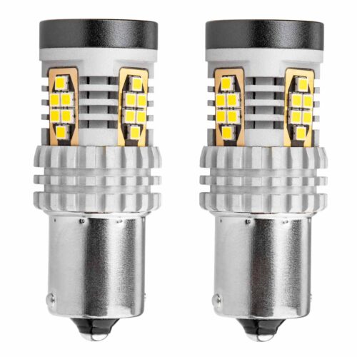Amio ΛΑΜΠΑΚΙΑ ΜΟΝΟΠΟΛΙΚΑ LED ΛΕΥΚΑ CAN-BUS P21W BA15S 12/24V 24xSMD 3020 ΑMiO – 2 TEM.