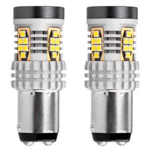 Amio ΛΑΜΠΑΚΙΑ ΔΙΠΟΛΙΚΑ LED ΛΕΥΚΑ CAN-BUS P21/5w BAY15D 12/24V 24xSMD 3020 ΑMiO - 2 TEM.