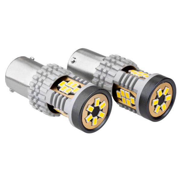 Amio ΛΑΜΠΑΚΙΑ ΔΙΠΟΛΙΚΑ LED ΛΕΥΚΑ CAN-BUS P21/5w BAY15D 12/24V 24xSMD 3020 ΑMiO - 2 TEM. - Image 3