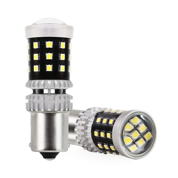 Amio ΛΑΜΠΑΚΙΑ ΜΟΝΟΠΟΛΙΚΑ LED ΛΕΥΚΑ CAN-BUS P21W BA15S 1156 39xSMD 2016 ΑMiO - 2 TEM. - Image 2