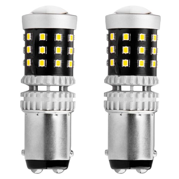 Amio ΛΑΜΠΑΚΙΑ ΔΙΠΟΛΙΚΑ LED ΛΕΥΚΑ CAN-BUS P21/5w BAY15D 12/24V 39xSMD 2016 ΑMiO - 2 TEM.