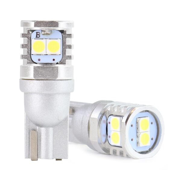 Amio T10 W5W/W10W 12/24V W2,1x9,5d 6SMDx3030 ΛΕΥΚΟ (ΚΑΡΦΩΤΟ - CAN-BUS) AMIO 2ΤΕΜ. - Image 4