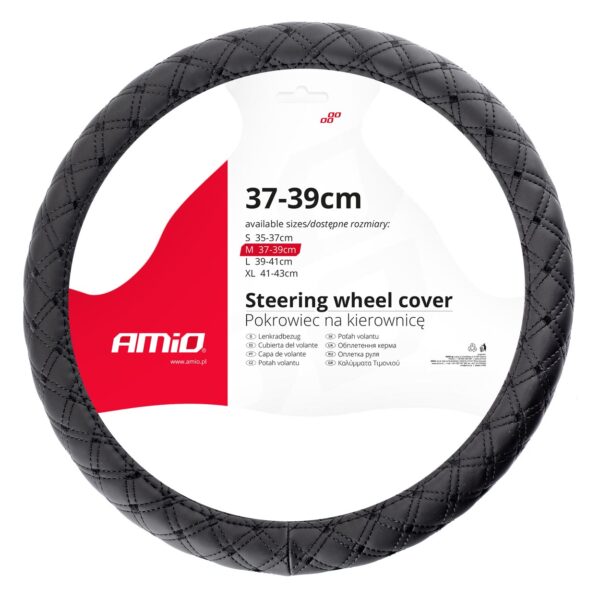 Amio ΚΑΛΥΜΜΑ ΤΙΜΟΝΙΟΥ 37/39CM SWC-41-M ΜΑΥΡΟ ΚΑΠΙΤΟΝΕ AMIO - 1 ΤΕΜ.