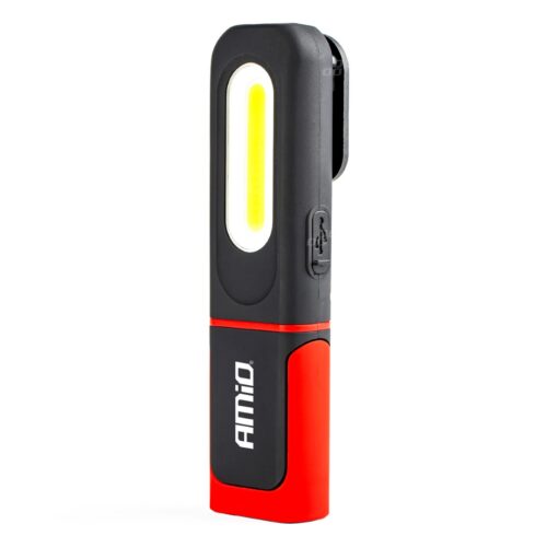 Amio ΦΑΚΟΣ ΕΡΓΑΣΙΑΣ ΧΕΙΡΟΣ ΜΕ ΓΑΝΤΖΟ/ΜΑΓΝΗΤΗ MICRO USB COB+XPE LED 1200mAh 31x42x154mm