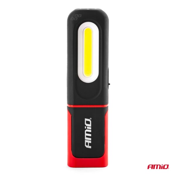 Amio ΦΑΚΟΣ ΕΡΓΑΣΙΑΣ ΧΕΙΡΟΣ ΜΕ ΓΑΝΤΖΟ/ΜΑΓΝΗΤΗ MICRO USB COB+XPE LED 1200mAh 31x42x154mm - Image 4