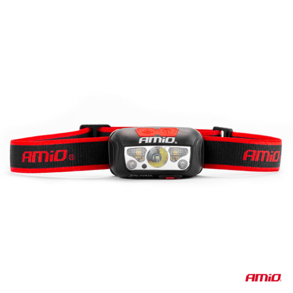 Amio ΦΑΚΟΣ ΚΕΦΑΛΗΣ ΕΡΓΑΣΙΑΣ LH03 1200mAh MICRO USB XPE+2LED+2SMD 180FLUX 8x7x7cm - Image 3