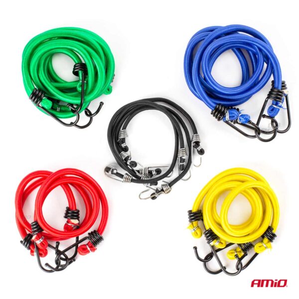 Amio ΧΤΑΠΟΔΙΑ ΕΛΑΣΤΙΚΑ (4mmΧ25cm 4ΤΕΜ)(8mmX45cm 2ΤΕΜ)(8mmΧ60cm 2ΤΕΜ)(8mmX75cm 2ΤΕΜ)(8mmX90cm 2ΤΕΜ) AMIO - 12 ΤΕΜ. - Image 3