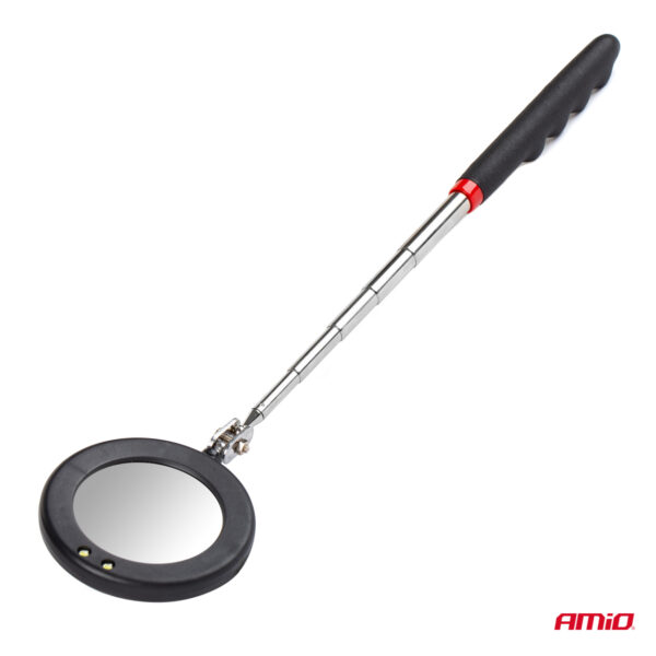 Amio ΚΑΘΡΕΠΤΗΣ ΧΕΙΡΟΣ ΤΗΛΕΣΚΟΠΙΚΟΣ 50mm 28-87cm 360 ΜΟΙΡΕΣ ΜΕ ΦΩΣ LED AMIO - 1 ΤΕΜ. - Image 3