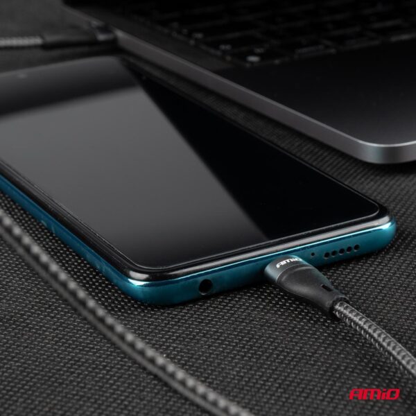 Amio ΚΑΛΩΔΙΟ ΦΟΡΤΙΣΗΣ ΚΑΙ ΣΥΓΧΡΟΝΙΣΜΟΥ USB TYPE C 200cm 3.0A UC-18 AMIO - 1 ΤΕΜ. - Image 2