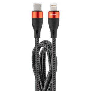 Amio ΚΑΛΩΔΙΟ ΦΟΡΤΙΣΗΣ ΚΑΙ ΣΥΓΧΡΟΝΙΣΜΟΥ USB TYPE C ΣΕ APPLE LIGHTNING 100cm 2.4A UC-17 AMIO - 1 ΤΕΜ.