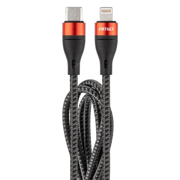Amio ΚΑΛΩΔΙΟ ΦΟΡΤΙΣΗΣ ΚΑΙ ΣΥΓΧΡΟΝΙΣΜΟΥ USB TYPE C ΣΕ APPLE LIGHTNING 100cm 2.4A UC-17 AMIO - 1 ΤΕΜ.