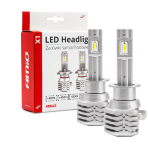 Amio ΛΑΜΠΕΣ LED X1 SERIES H1 10-16V 40W 6.500K 4400lm +400% ΑMiO - 2 TEM.